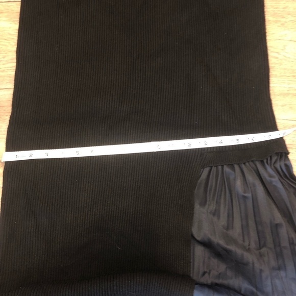 NWOT Dalia McPhee Sweater Dress Black Pleated Ombré Blue & Pink Panel 1X - Picture 7 of 8